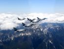 F-16 Fighting Falcons Fly over Slovenia